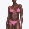 Mid Rise Brazilian Tie Bikini Bottoms – Pink