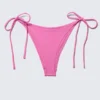 Mid Rise Brazilian Tie Bikini Bottoms – Pink