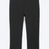Mid-Rise Capri Trousers – Black