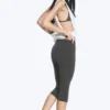 Mid-Rise Capri Trousers – Dark Grey