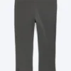 Mid-Rise Capri Trousers – Dark Grey