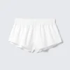 Mid-Rise Cotton Poplin Pyjama Shorts – White