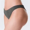 Mid-Rise Glitter Brazilian Bikini Bottoms – Grey – Glitter