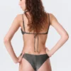 Mid-Rise Glitter Brazilian Bikini Bottoms – Grey – Glitter