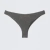 Mid-Rise Glitter Brazilian Bikini Bottoms – Grey – Glitter