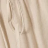 Mid Rise Loose Flounce Trousers – Light Beige