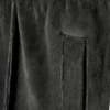 Mid Rise Loose Straight Leg Velour Track Pants – Dark Grey