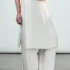 Mid Rise Loose Studded Skirt Trousers – Off-White