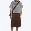 Mid Rise Loose Suiting Shorts – Dark Brown