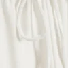 Mid Rise Loose Wide Leg Lyocell Trousers – White