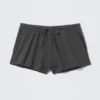 Mid Rise Mini Jersey Shorts – Dark Grey
