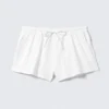 Mid Rise Mini Jersey Shorts – White
