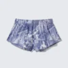 Mid-Rise Printed Poplin Pyjama Shorts – Blue – Baroque Collage