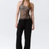Mid Rise Relaxed Pyjama Trousers – Black