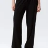 Mid Rise Relaxed Pyjama Trousers – Black