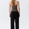 Mid Rise Relaxed Pyjama Trousers – Black