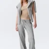Mid Rise Relaxed Pyjama Trousers – Grey Melange