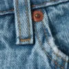 Mid-Waist Split Denim Skirt – Fresh Blue – Medium Blue