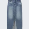 Midi Denim Skirt – Mountain Blue