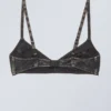 Miley Washed Cotton Bra – Bleach Washed Black