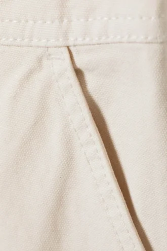 Mini Cotton Cargo Skirt – Off-White