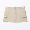 Mini Cotton Cargo Skirt – Pinkish Beige