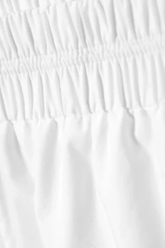 Mini Cotton Shorts – White