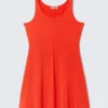 Mini Jersey Tank Dress – Bright Red