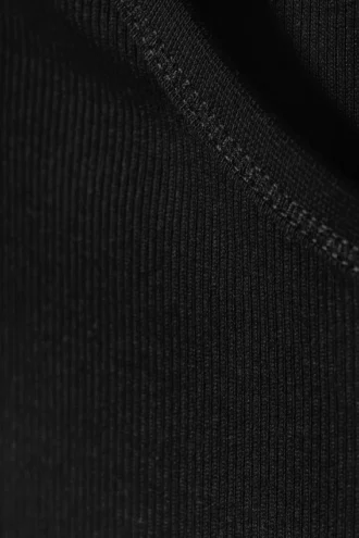Mini Rib Crop Top – Black