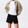 Mini Suede Wrap Skirt – Black