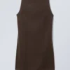 Mini Suiting Dress – Dark Brown