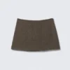 Mini Twill Skirt – Dark Mole Herringbone