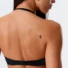 Minimal Halter Bikini Top – Black