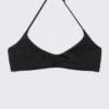 Minimal Halter Bikini Top – Black