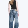 Missy Low Rise Loose Straight Jeans – Blue Horses – Medium Blue