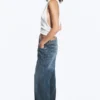 Missy Low Rise Loose Straight Jeans – Blue Hymn – Medium Blue