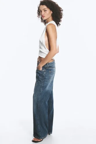 Missy Low Rise Loose Straight Jeans – Blue Hymn – Medium Blue