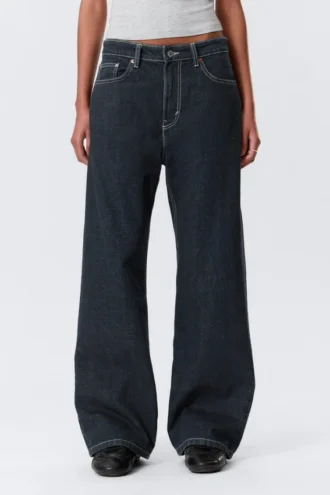 Missy Low Rise Loose Straight Jeans – Blue Rinse – Dark Blue
