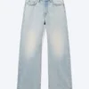Missy Low Rise Loose Straight Jeans – Broken Blue – Light Blue