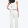 Missy Low Rise Loose Straight Jeans – Dirty White – White
