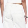 Missy Low Rise Loose Straight Jeans – Dirty White – White