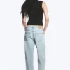 Missy Low Rise Loose Straight Jeans – Ghost Blue – Light Blue