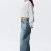 Missy Low Rise Loose Straight Jeans – Mountain Blue – Medium Blue