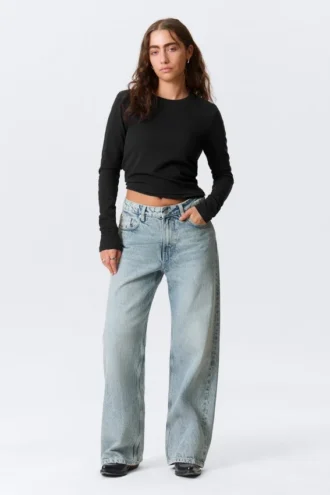 Missy Low Rise Loose Straight Jeans – Notus Blue – Light Blue