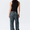 Missy Low Rise Loose Straight Jeans – Pandora Blue – Dark Blue