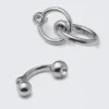 Mixed Pierce Hoop Earrings – Silver