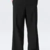Moe Trousers Relaxed Fit Low Waist – Black