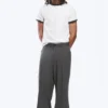 Moe Trousers Relaxed Fit Low Waist – Grey Melange