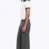 Moe Trousers Relaxed Fit Low Waist – Grey Melange