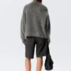 Mohair Blend Cardigan – Dark Grey